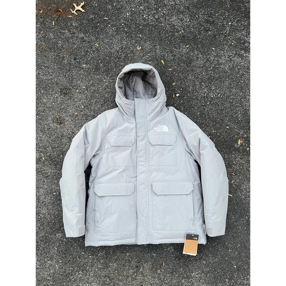 The North Face Cypress Parka Mens Meld Grey 550-Fill Down Jacket NF0A5GJXA91 M